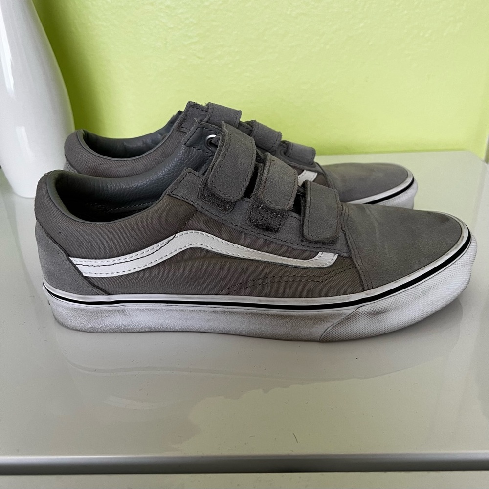 grey velcro vans